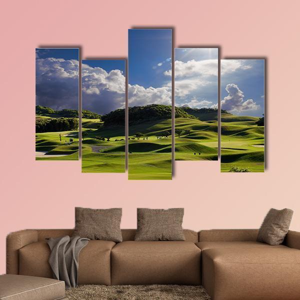 Golf Place Canvas Wall Art-5 Pop-Gallery Wrap-47&quot; x 32&quot;-Tiaracle