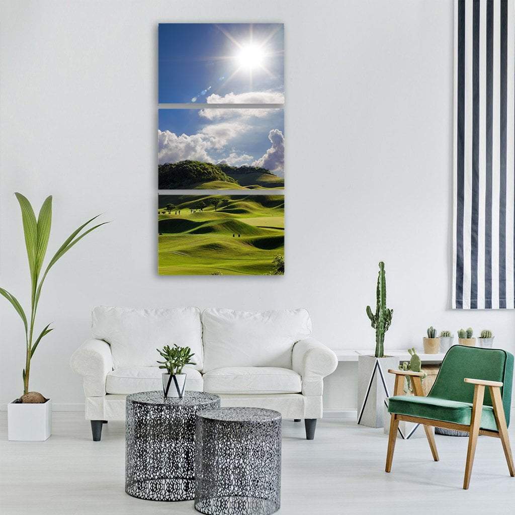 Golf Place Vertical Canvas Wall Art-3 Vertical-Gallery Wrap-12&quot; x 25&quot;-Tiaracle