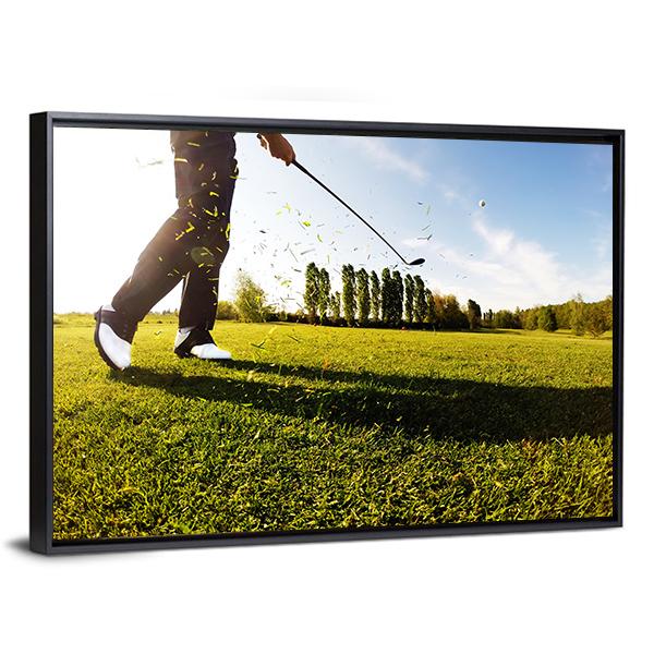Golf Shot Canvas Wall Art-3 Horizontal-Gallery Wrap-25&quot; x 16&quot;-Tiaracle