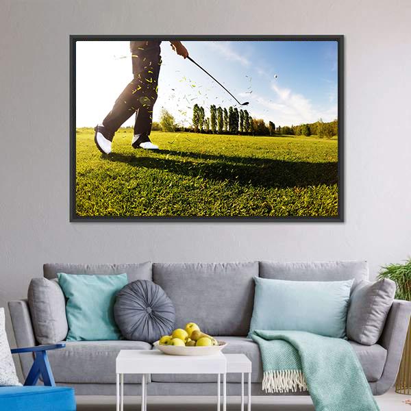 Golf Shot Canvas Wall Art-3 Horizontal-Gallery Wrap-25&quot; x 16&quot;-Tiaracle