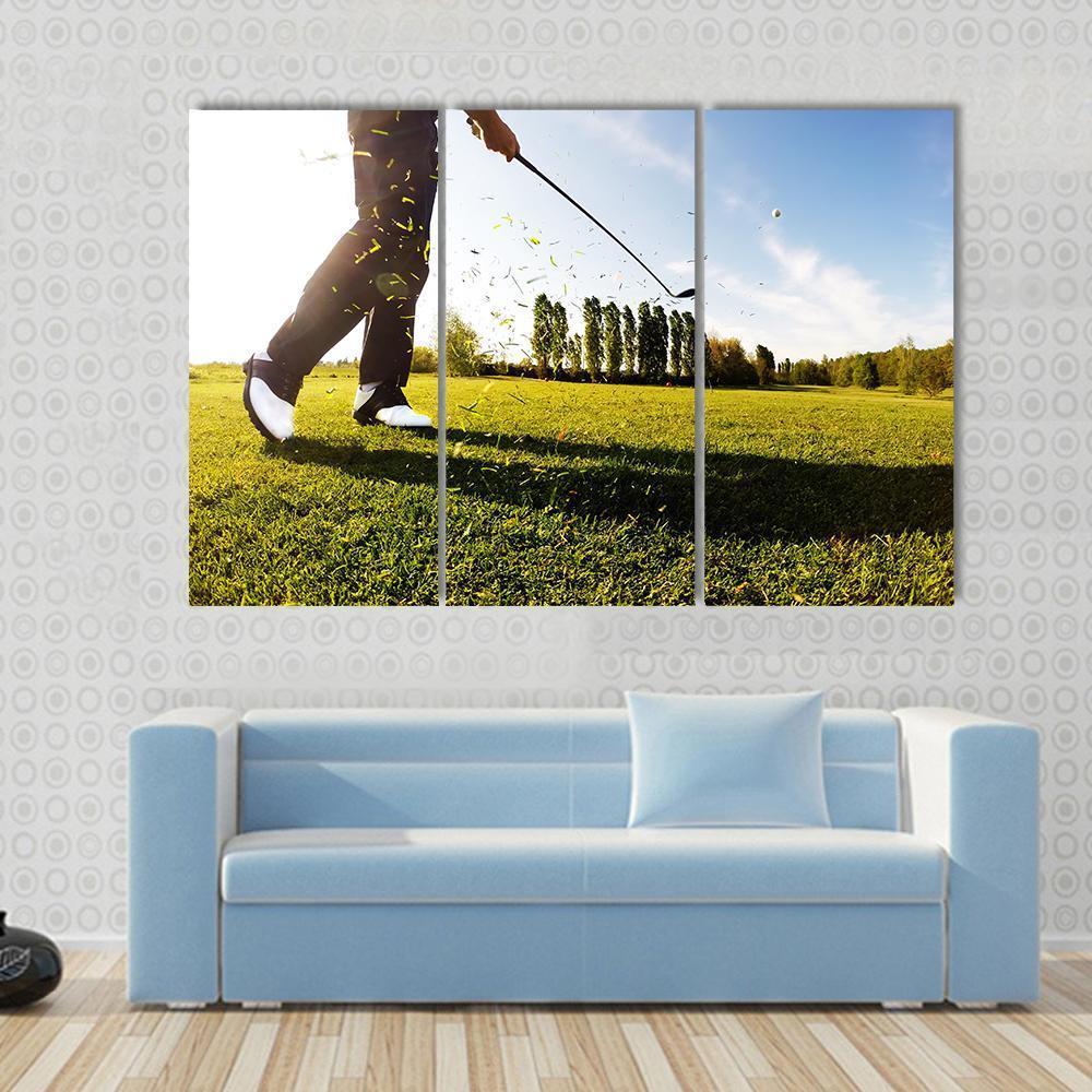 Golf Shot Canvas Wall Art-3 Horizontal-Gallery Wrap-37&quot; x 24&quot;-Tiaracle