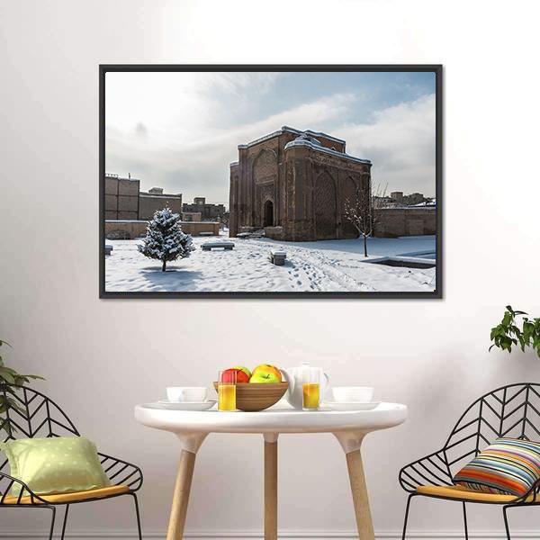 Gonbade Alavian In Winter Canvas Wall Art-3 Horizontal-Gallery Wrap-25" x 16"-Tiaracle