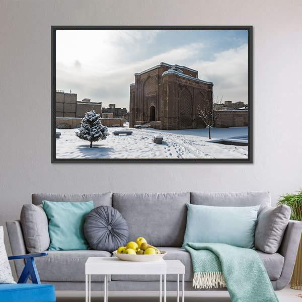 Gonbade Alavian In Winter Canvas Wall Art-3 Horizontal-Gallery Wrap-25" x 16"-Tiaracle