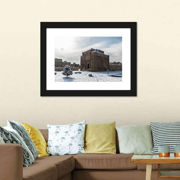 Gonbade Alavian In Winter Canvas Wall Art-3 Horizontal-Gallery Wrap-25" x 16"-Tiaracle