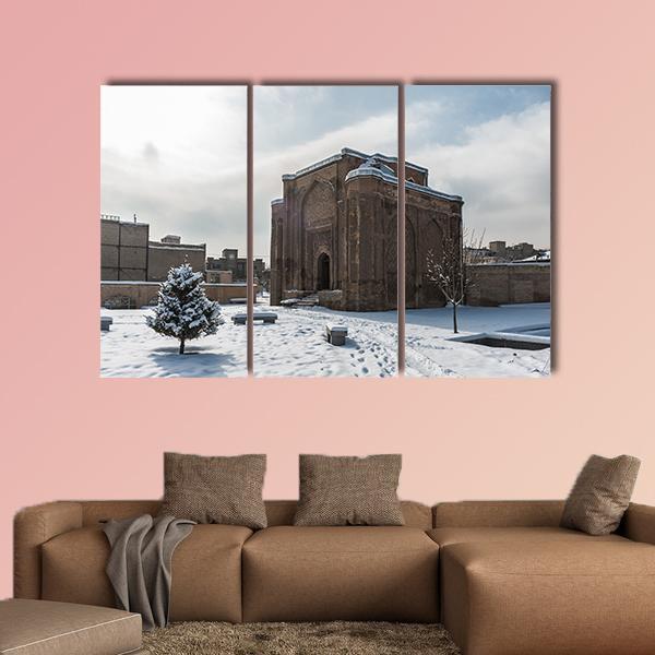 Gonbade Alavian In Winter Canvas Wall Art-3 Horizontal-Gallery Wrap-37" x 24"-Tiaracle