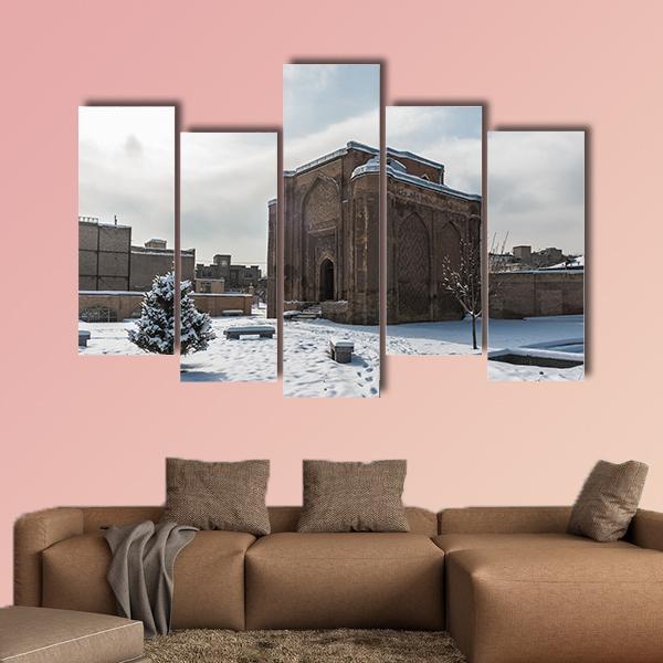 Gonbade Alavian In Winter Canvas Wall Art-5 Pop-Gallery Wrap-47" x 32"-Tiaracle