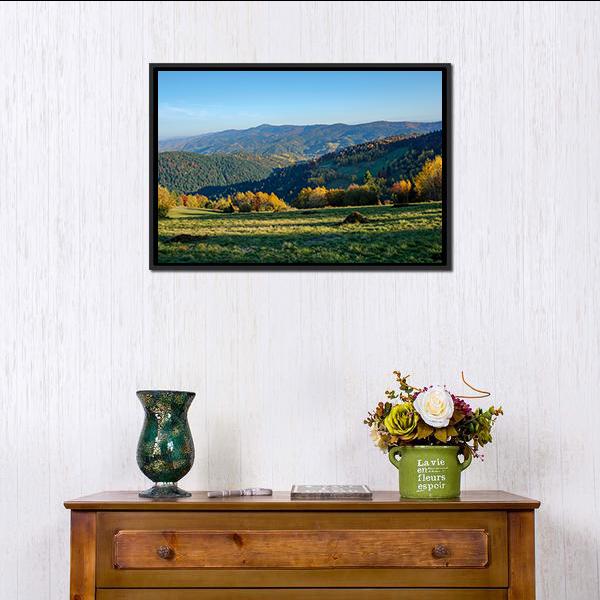 Gorce Mountains Poland Canvas Wall Art-1 Piece-Floating Frame-24" x 16"-Tiaracle