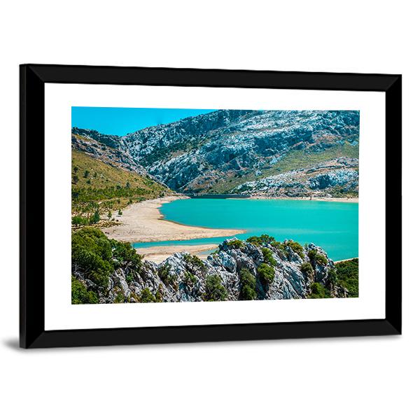Gorg Blau Artifical Lake Canvas Wall Art-3 Horizontal-Gallery Wrap-25" x 16"-Tiaracle