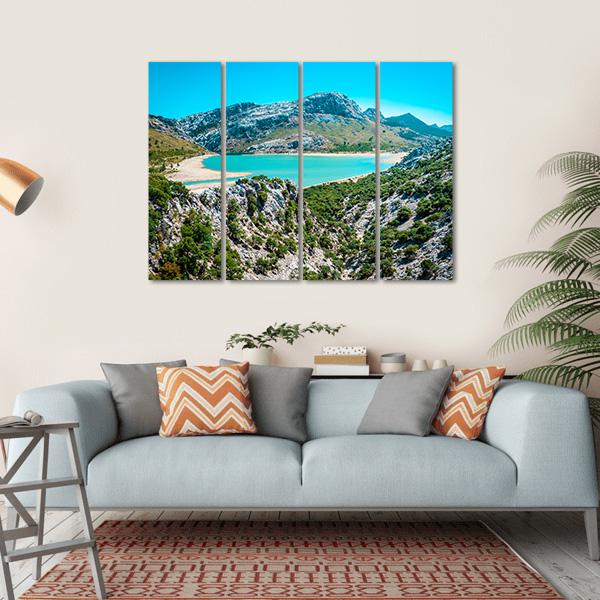 Gorg Blau Reservoir Canvas Wall Art-4 Horizontal-Gallery Wrap-34" x 24"-Tiaracle