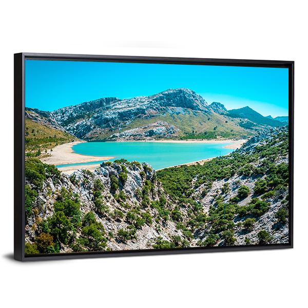 Gorg Blau Reservoir Canvas Wall Art-3 Horizontal-Gallery Wrap-25" x 16"-Tiaracle