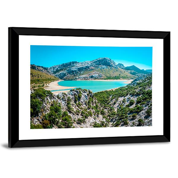 Gorg Blau Reservoir Canvas Wall Art-5 Horizontal-Gallery Wrap-22" x 12"-Tiaracle