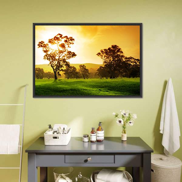 Gorgeous Rural Field Canvas Wall Art-1 Piece-Floating Frame-24" x 16"-Tiaracle