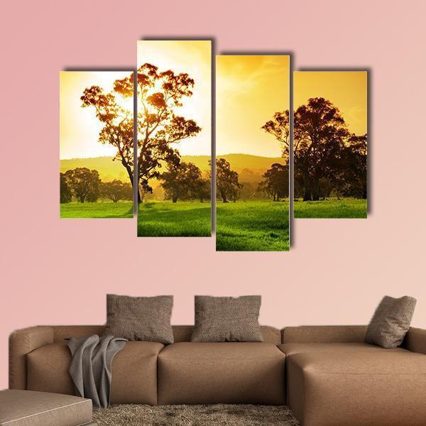 Gorgeous Rural Field Canvas Wall Art-4 Pop-Gallery Wrap-50" x 32"-Tiaracle