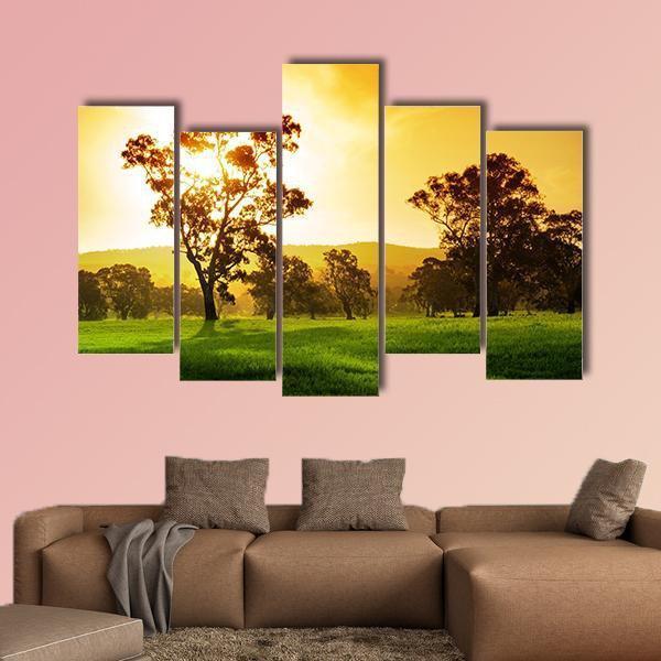 Gorgeous Rural Field Canvas Wall Art-5 Pop-Gallery Wrap-47" x 32"-Tiaracle