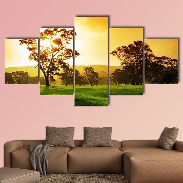 Gorgeous Rural Field Canvas Wall Art-5 Star-Gallery Wrap-62" x 32"-Tiaracle