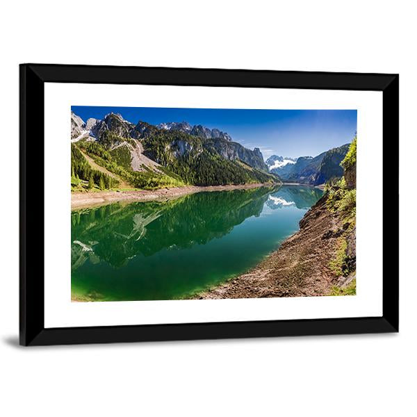 Gosausee Lake In Spring Canvas Wall Art-5 Horizontal-Gallery Wrap-22" x 12"-Tiaracle