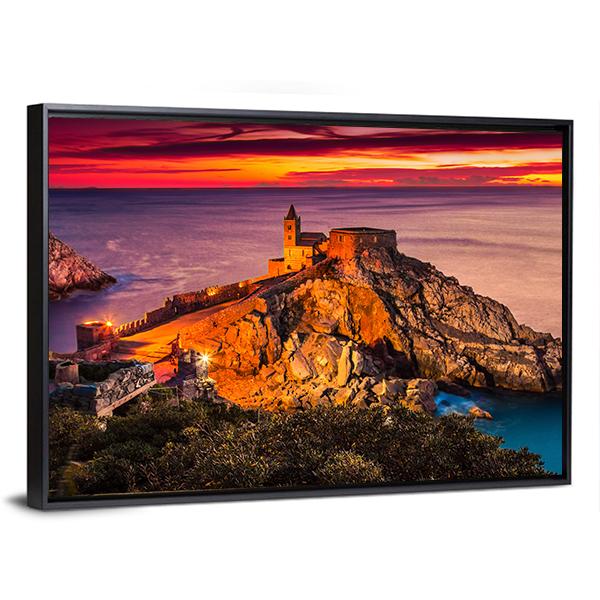 Gothic Church Of St Peter At Sunset Canvas Wall Art-3 Horizontal-Gallery Wrap-25" x 16"-Tiaracle