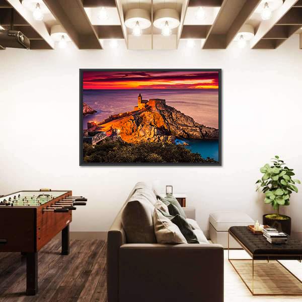Gothic Church Of St Peter At Sunset Canvas Wall Art-3 Horizontal-Gallery Wrap-25" x 16"-Tiaracle