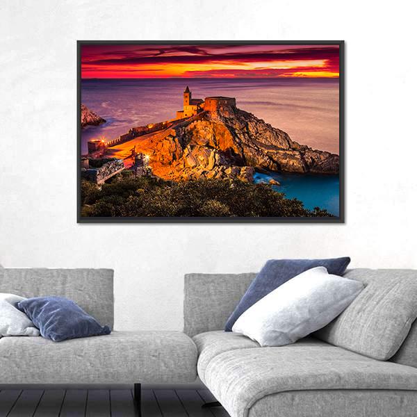 Gothic Church Of St Peter At Sunset Canvas Wall Art-3 Horizontal-Gallery Wrap-25" x 16"-Tiaracle
