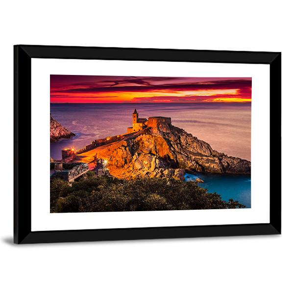 Gothic Church Of St Peter At Sunset Canvas Wall Art-3 Horizontal-Gallery Wrap-25" x 16"-Tiaracle