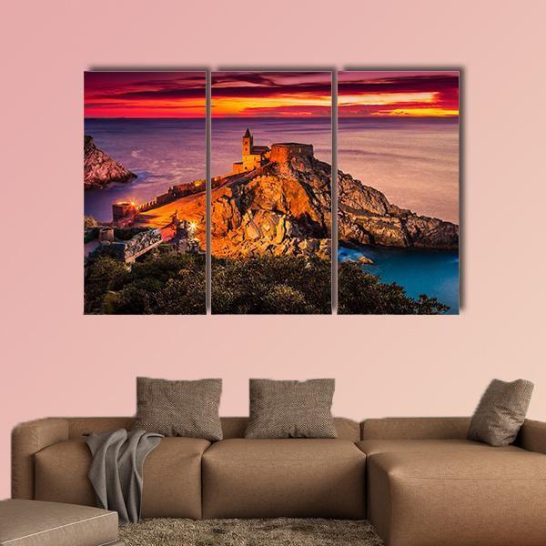 Gothic Church Of St Peter At Sunset Canvas Wall Art-5 Pop-Gallery Wrap-47" x 32"-Tiaracle