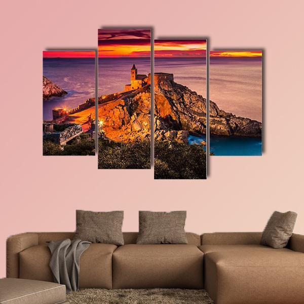 Gothic Church Of St Peter At Sunset Canvas Wall Art-4 Pop-Gallery Wrap-50" x 32"-Tiaracle