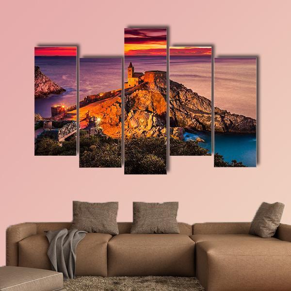 Gothic Church Of St Peter At Sunset Canvas Wall Art-5 Pop-Gallery Wrap-47" x 32"-Tiaracle