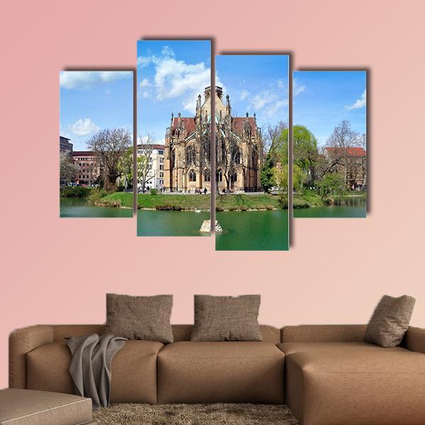 Gothic Johannes Church Canvas Wall Art-4 Pop-Gallery Wrap-50" x 32"-Tiaracle