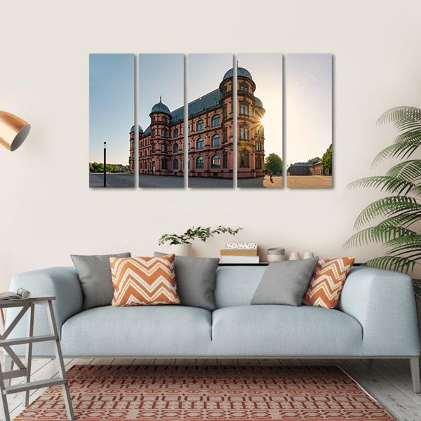 Gottesaue Palace Canvas Wall Art-5 Horizontal-Gallery Wrap-22" x 12"-Tiaracle