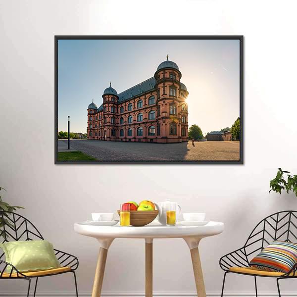 Gottesaue Palace Canvas Wall Art-3 Horizontal-Gallery Wrap-25" x 16"-Tiaracle