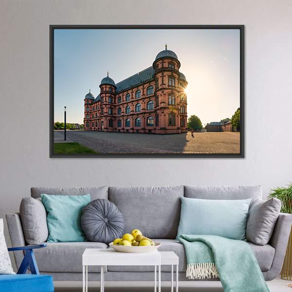 Gottesaue Palace Canvas Wall Art-3 Horizontal-Gallery Wrap-25" x 16"-Tiaracle