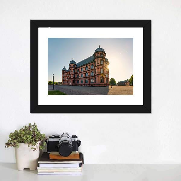 Gottesaue Palace Canvas Wall Art-1 Piece-Framed Print-20" x 16"-Tiaracle