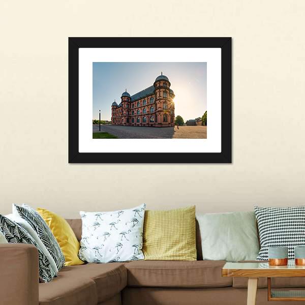 Gottesaue Palace Canvas Wall Art-3 Horizontal-Gallery Wrap-25" x 16"-Tiaracle