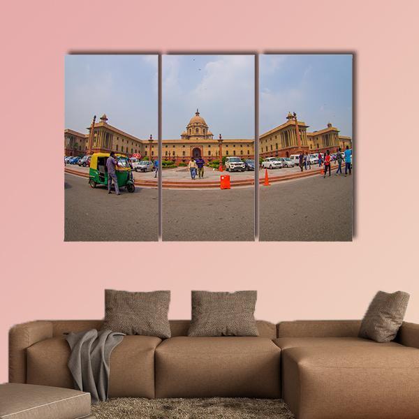 Rashtrapati Bhavan In India Canvas Wall Art-3 Horizontal-Gallery Wrap-25" x 16"-Tiaracle