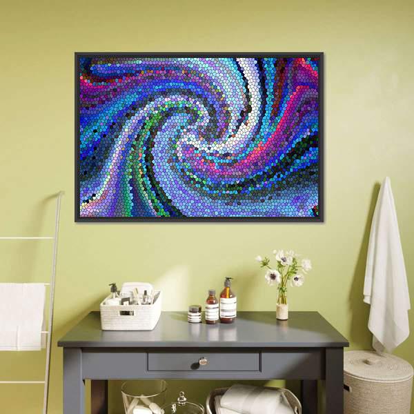 Gradient Of Visual Wave Canvas Wall Art-1 Piece-Floating Frame-24" x 16"-Tiaracle