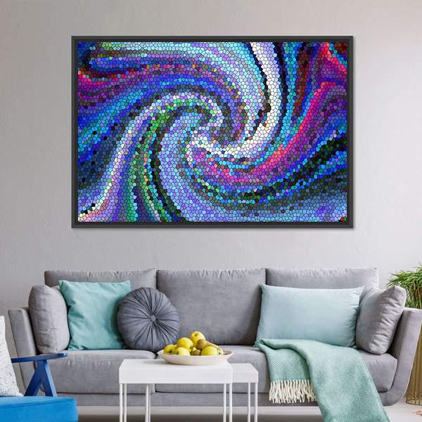Gradient Of Visual Wave Canvas Wall Art-5 Horizontal-Gallery Wrap-22" x 12"-Tiaracle