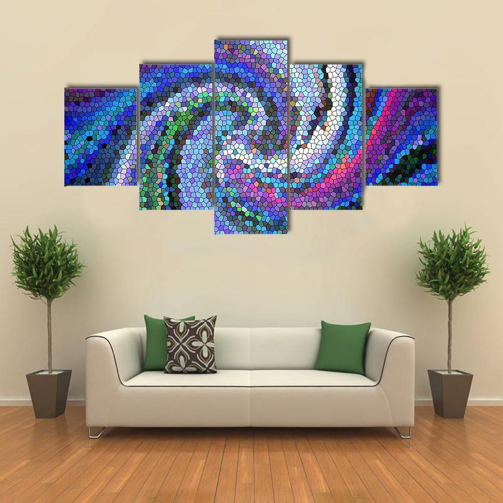 Gradient Of Visual Wave Canvas Wall Art-5 Star-Gallery Wrap-62" x 32"-Tiaracle