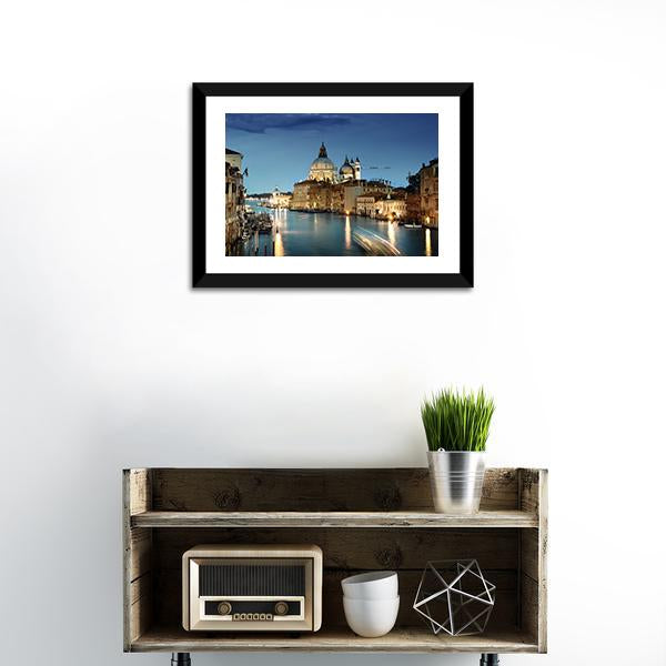 Grand Canal & Basilica Italy Panoramic Canvas Wall Art-1 Piece-36" x 12"-Tiaracle