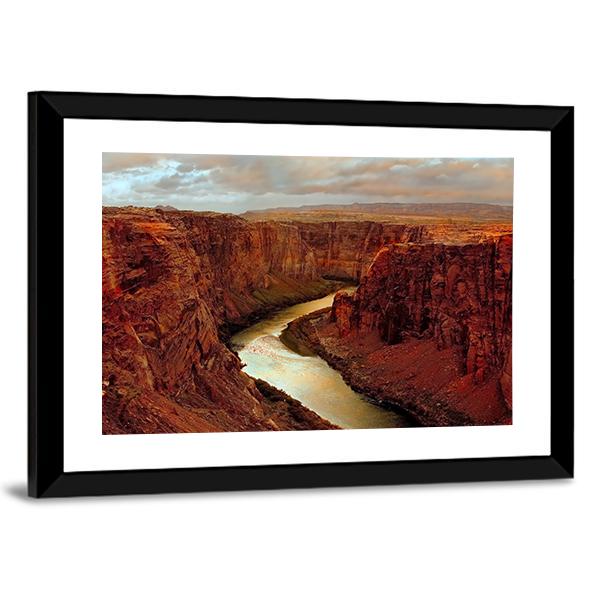 Grand Canyon At Lake Canvas Wall Art-5 Horizontal-Gallery Wrap-22" x 12"-Tiaracle