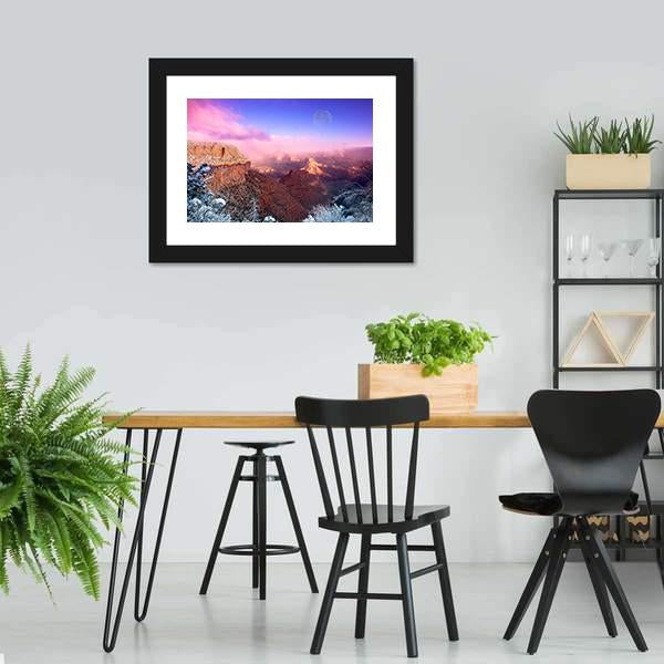Grand Canyon In Winter Canvas Wall Art-3 Horizontal-Gallery Wrap-25" x 16"-Tiaracle