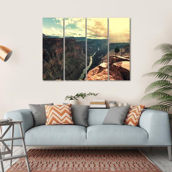 Grand Canyon Landscapes Canvas Wall Art-1 Piece-Gallery Wrap-36" x 24"-Tiaracle