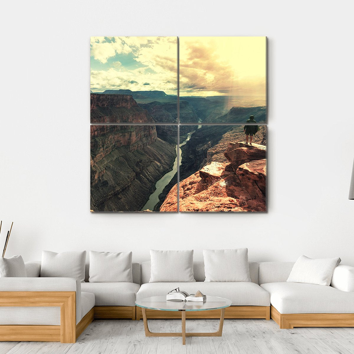 Grand Canyon Landscapes Canvas Wall Art-4 Square-Gallery Wrap-17" x 17"-Tiaracle