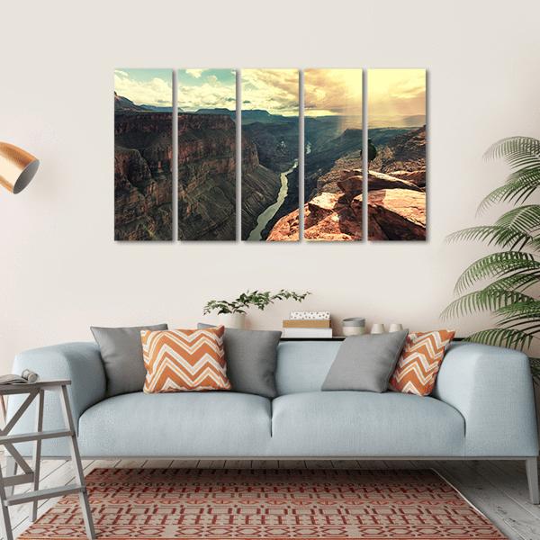 Grand Canyon Landscapes Canvas Wall Art-5 Horizontal-Gallery Wrap-22" x 12"-Tiaracle