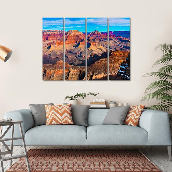 Grand Canyon National Park Arizona Canvas Wall Art-4 Horizontal-Gallery Wrap-34" x 24"-Tiaracle