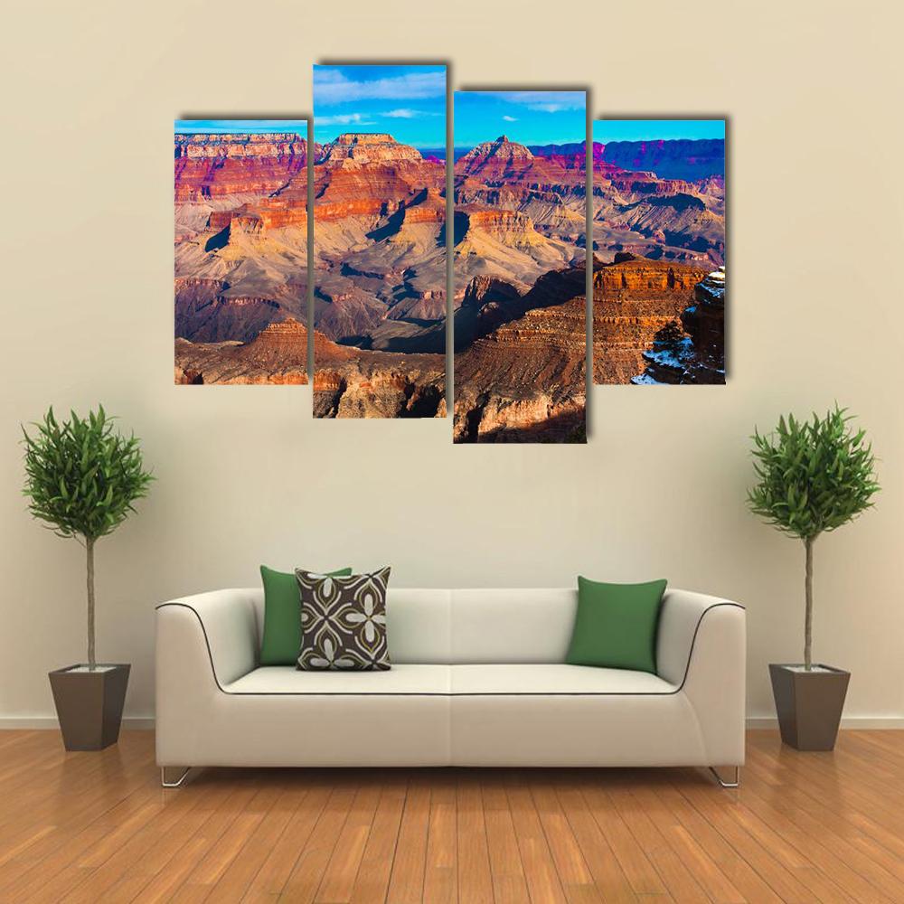 Grand Canyon National Park Arizona Canvas Wall Art-4 Pop-Gallery Wrap-34" x 20"-Tiaracle