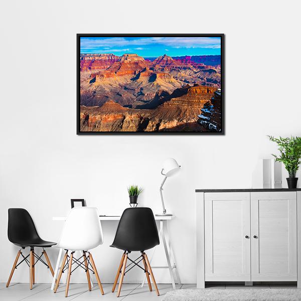 Grand Canyon National Park Arizona Panoramic Canvas Wall Art-1 Piece-36" x 12"-Tiaracle