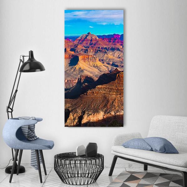 Grand Canyon National Park Arizona Vertical Canvas Wall Art-1 Vertical-Gallery Wrap-12" x 24"-Tiaracle