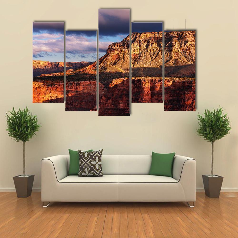 Grand Canyon National Park Canvas Wall Art-5 Pop-Gallery Wrap-47" x 32"-Tiaracle