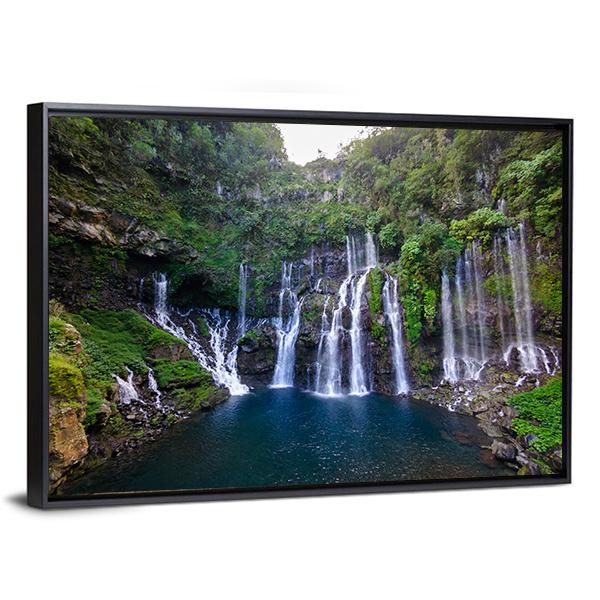 Grand Galet Waterfall Canvas Wall Art-3 Horizontal-Gallery Wrap-25" x 16"-Tiaracle