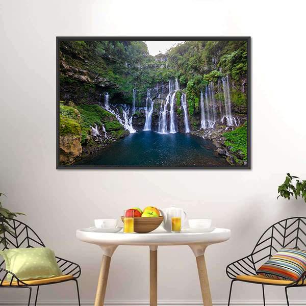 Grand Galet Waterfall Canvas Wall Art-3 Horizontal-Gallery Wrap-25" x 16"-Tiaracle